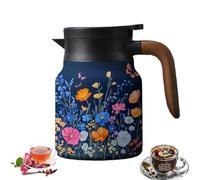 Infinitne Vintage Floral Pattern Tea - Built-in Infuser, Insulated Tea Pot with Infuser, Vintage Teapot, Coffee Carafes for Keeping Hot, Stainless Steel Thermal Carafe (G,27oz/800ml)