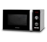 INFINITON MW - Micro-ondes, contrôle numérique, fonction Defrost, intérieur céramique, porte en verre, système sans plateau rotatif (MW-F201 | 700 W 20 L Blanc
