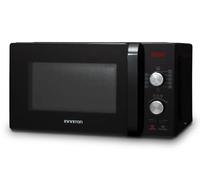 INFINITON MW - Micro-ondes, contrôle numérique, fonction Defrost, intérieur céramique, porte en verre, système sans plateau rotatif (MW-F102 | 700 W 20 L Noir
