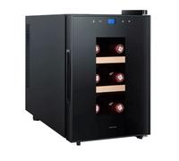 Infiniton Wine Cooler WCL-6B 6 Bouteilles Noir Sans Compresseur Porte Vitrée