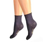 Infinity 6/12 paires de chaussettes femme sans élastique en pur coton fil d'Écosse 35-40, 6 paires bleu bas, 35-40