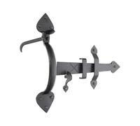 Infinity Decor 8 po Loquet de pouce en fer forgé à la main de style Suffolk avec extrémité en flèche - Finition en cire d’abeille - pour portail en bois de jardin et portes d’abri de jardin