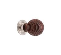 Infinity Decor Bouton de placard traditionnel Preston en bois de rose en forme de ruche en nickel poli 38 mm - Idéal pour les portes d'armoires de tiroirs