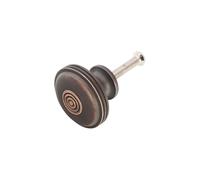 Infinity Decor Bouton rond classique en laiton massif à roseaux Bloxwich en bronze vieilli de 40 mm pour tiroirs, armoires et portes de placard
