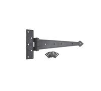 Infinity Decor Charnière en forme de flèche en fer forgé à la main 30 mm avec extrémité en forme de flèche - Idéale pour portail en bois, abri de jardin, porte de grange