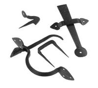 Infinity Decor Loquet de porte en fer forgé Suffolk de 20,3 cm en cire d'abeille - Loquet forgé à la main pour portail en bois, abri de jardin et porte de grange