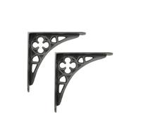 Infinity Decor Lot de 2 supports d'étagère en forme de L style vintage gothique en étain robuste pour étagères murales décoratives en fonte pour ferme, jardin et étagères vintage