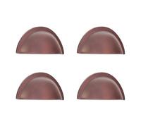 Infinity Decor Lot de 4 poignées de placard vintage en forme de demi-lune en laiton massif finition bronze vieilli pour tiroirs et armoires 85 mm