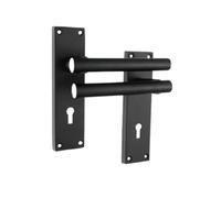 Infinity Decor Paire de poignées de porte droites à levier rectangulaire Noir mat