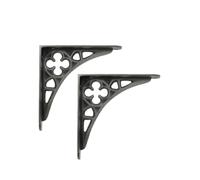 Infinity Decor Paire de supports d'étagère en étain robustes style gothique triangle flottant en fonte pour décoration murale, livres, ferme, cuisine, salon