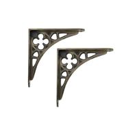 Infinity Decor Paire de supports d'étagère murale robustes en fonte de style ancien gothique pour décoration murale d'intérieur, livres, ferme, cuisine, salon (antique mat)