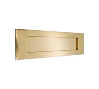 Infinity Decor Plaque de boîte aux lettres en laiton poli style victorien 300 mm pour portes intérieures et extérieures