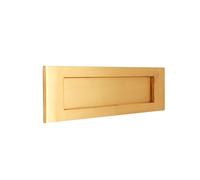 Infinity Decor Plaque de boîte aux lettres en laiton satiné style victorien 300 mm pour portes intérieures et extérieures