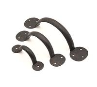 Infinity Decor Poignée en fer forgé à la main - Poignée de porte d'armoire - Extrémité en haricot 10,2 cm, 15,2 cm, 20,3 cm Cire d'abeille (200 mm)