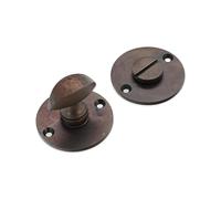 Infinity Decor Verrou de porte intérieure en bronze vieilli martelé pour porte de salle de bain et WC avec kit de libération d'urgence