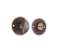 Infinity Decor Verrou de salle de bain vintage en laiton massif finition antique mat - Idéal pour les portes intérieures de salle de bain et de toilettes