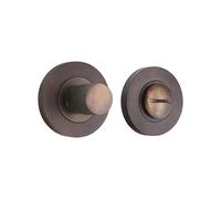 Infinity Decor Verrou de sécurité à motif moleté et tour de pouce avec libération d'urgence robuste - Laiton massif 50 mm Loquet d'intimité pour portes de salle de bain