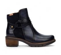 Infinity Femmes Bleu Cuir Talon Zippé Motarde Bottines - San Sebastia