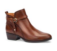 Infinity Femmes Cuero Brun Cuir Talon Zippé Motarde Bottines - Daroca