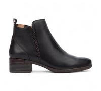 Infinity Femmes Noir Cuir Zippé Talon Bottines - Malaga