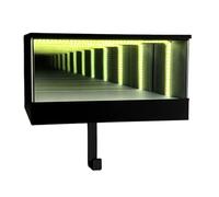 Infinity Garage Porte-clés avec lampe LED effet tunnel 3D Fixation murale Convient pour les amateurs de voitures Convient pour les entrées, couloirs, portes d'entrée