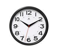 Infinity Instruments Metro Horloge murale moderne Noir 9"