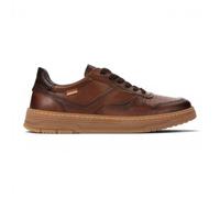 Infinity Leather Baskets de Sport Salinas en Cuir Marron pour Hommes, Chaussures décontractées à Lacets