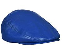 Infinity Leather Béret de Bonhomme de Cuir Bleu pour Homme en Cuir Souple Gatsby Golf Casquettes Plates XL
