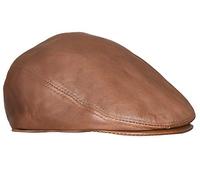 Infinity Leather Béret de Bonhomme de Cuir Bronzer pour Homme en Cuir Souple Gatsby Golf Casquettes Plates M