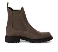 Infinity Leather Bottines Chelsea Classiques Hautes en Cuir Marron Taupe Pour Femme