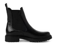 Infinity Leather Bottines Chelsea Classiques Hautes en Cuir Noir Pour Femmes