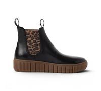 Infinity Leather Bottines Chelsea en Cuir Noir Pour Femmes 25403-43, Chaussures Confortables à Enfiler