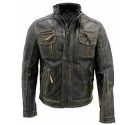 Infinity Leather Chaud Vintage Brando Veste Motard en Cuir pour Hommes