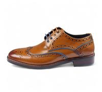 Infinity Leather Chaussures habillées Classiques en Cuir Richelieu Marron pour Hommes - Simon