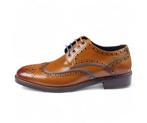 Infinity Leather Chaussures habillées Classiques en Cuir Richelieu Marron pour Hommes - Simon