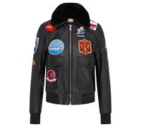 Infinity Leather Femme Air Force A2 Flight en cuir à col en peau de mouton Blouson Bombardier
