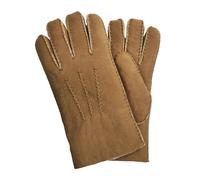Infinity Leather Gants de luxe en cuir suédé et peau de mouton pour homme Marron clair