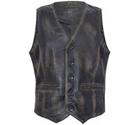 Infinity Leather Les Hommes Noir Gilet Cuir Elégant Classique XS