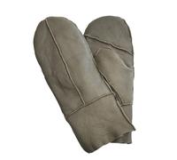 Infinity Leather Mitaines chaudes en peau de mouton véritable pour femme Vert