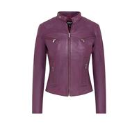 Infinity Leather Veste de Motard Classique en Cuir Véritable Pour Femme, Coupe Slim