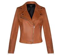 Infinity Leather Veste en Cuir Bronzer pour Dames de Style Classique pour Motards L