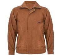 Infinity Leather Veste en Cuir Pour Hommes Bronzer Buffalo Suede Harrington Tailored Bomber S
