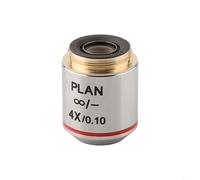Infinity Lot de 4 objectifs de microscope achromatique corrigés 4 x 10 x 20 x RMS 20,2 mm Métal Compatible avec Olympus pour laboratoire et recherche scientifique