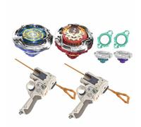 INFINITY NADO S7 Toupie avec lanceurs modulaire, toupie en métal Type défense/Endurance Rotation Droite/Gauche, Ensemble de Duel Jouet pour garçons Filles 5+