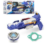 INFINITY NADO S7 toupie métal Endurance + Lanceur Pistolet 5+ | Toupie métal endurance + lanceur pistolet accélération infinie. Kit Thunder Shadow Hunter bleu. Jouet 5+ garçons & filles