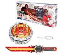INFINITY NADO Toupie en métal, avec Lanceur d'épée, toupie Lumineuse, pour Les Enfants garçons et Filles à partir de 5 6 7 8 9 10, Blazing War Bear, Rouge