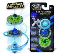 INFINITY NADO - TOUPIE NADO ET 2 ANNEAUX EMPILABLES - Pack 3 en 1 Exclusif avec 1 Mini Toupie Bleue et 2 Anneaux Infinity Nado E Neutre G