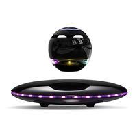 Infinity Orb Enceinte lévitation magnétique Bluetooth 4.0 LED Flash sans fil avec microphone et boutons tactiles (noir)