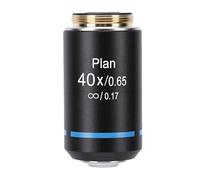 Infinity Plan Microscope Objective Lens 20.2mm RMS Thread Biological Microscope Objective for Laboratory and Educational Use Aluminum Alloy Optical Glass (40X)