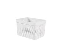 Curver | Bac de Rangement Infinity 17L, Blanc, 35,5 x 26,2 x 21,9 cm, Plastique recyclé